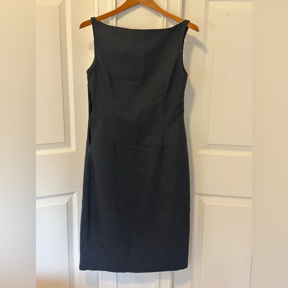 MILKFED Navy Gray pencil knee length 90s vintage y2k square neck Japanese - Picture 8 of 12